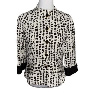 Etcetera Black and White Patterned Blazer